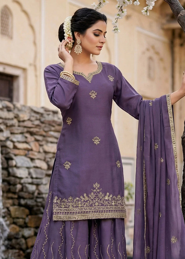 Chinnon Embroidered Palazzo Suit Series