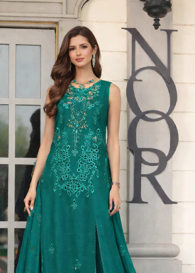 Noor By Saadia Asad | Noor Luxe Chikankari '26 - Malachite Green