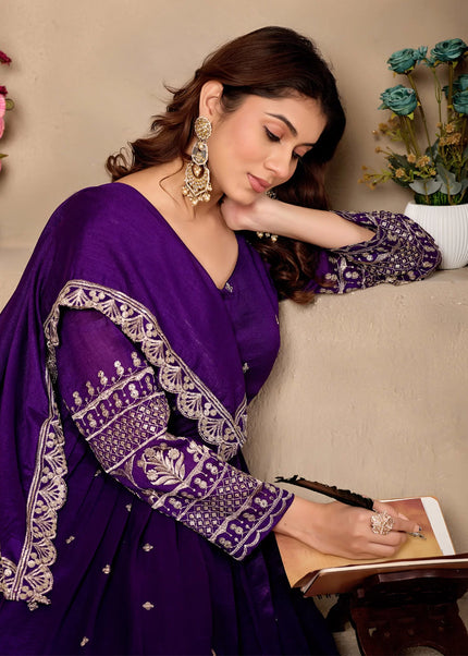 Art Silk Embroidered Anarkali Series