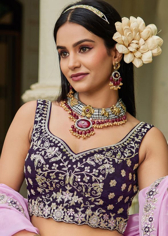 Rangoli Silk Embroidered Lehenga Choli Series