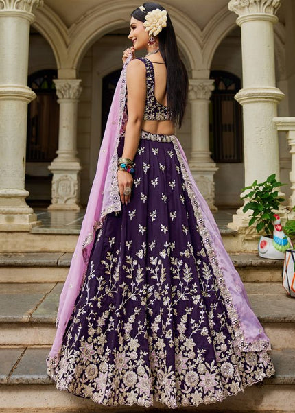 Rangoli Silk Embroidered Lehenga Choli Series