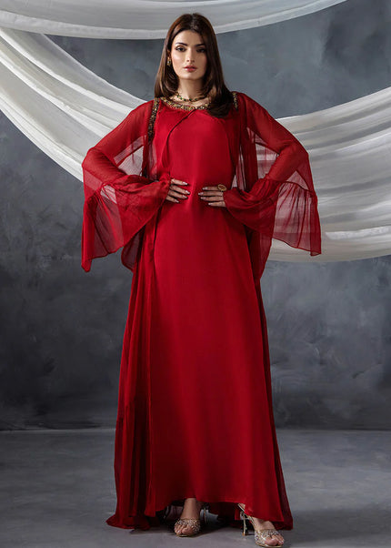 Crinkle Chiffon Hand Embroidered P-302