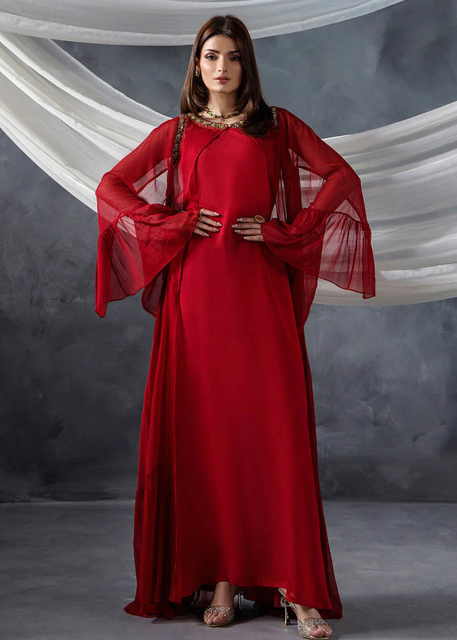 Crinkle Chiffon Hand Embroidered P-302