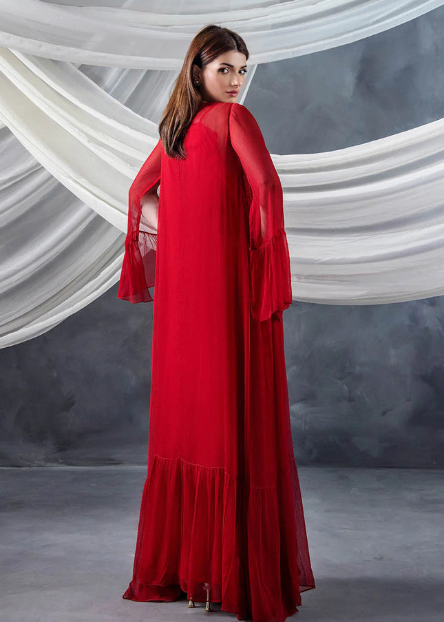 Crinkle Chiffon Hand Embroidered P-302