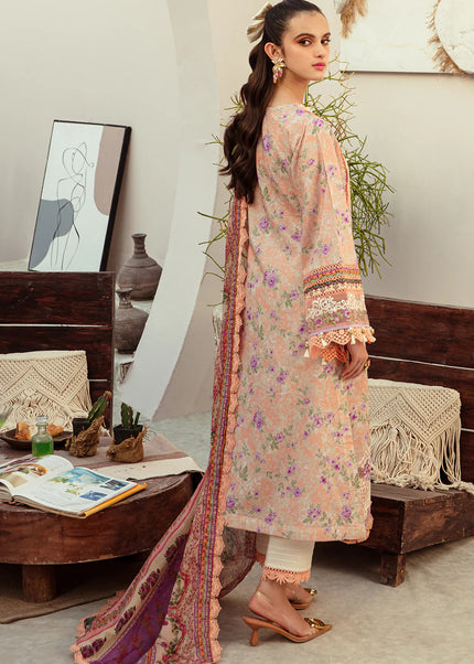 AJR Couture | Alif Affordable Lawn ’24 - Coral Blush