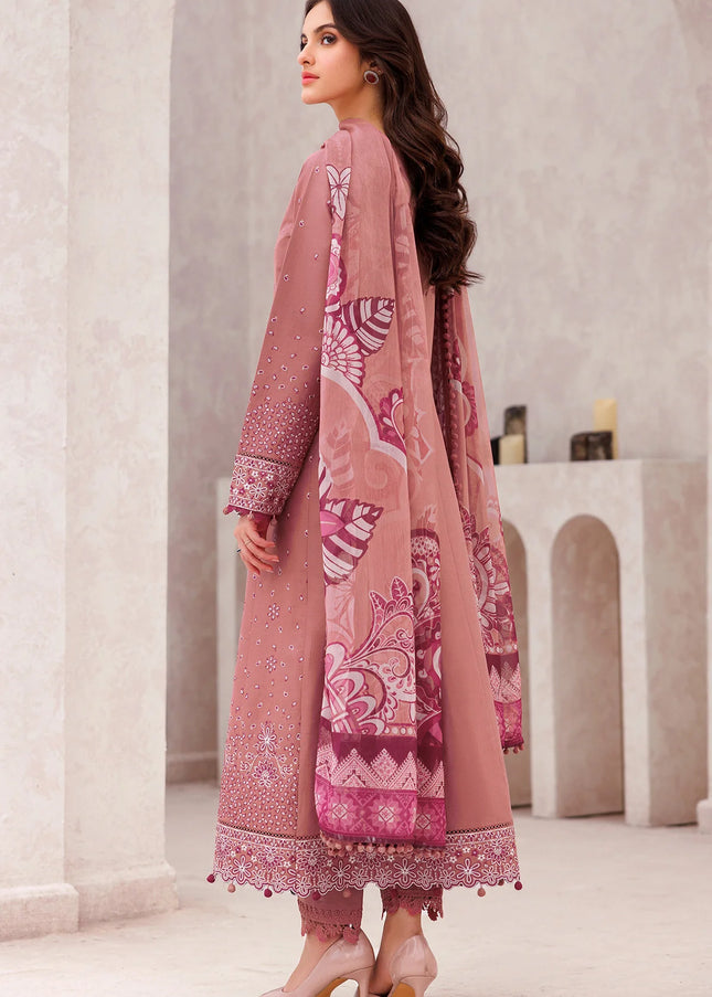 Farasha | Bahaar Embroidered Lawn'25 - Pink Whisper