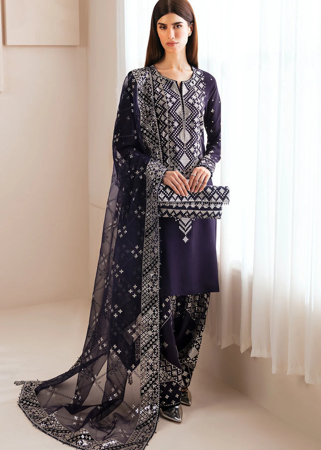 Jazmin | Premium Embroidered Raw Silk UR-7030