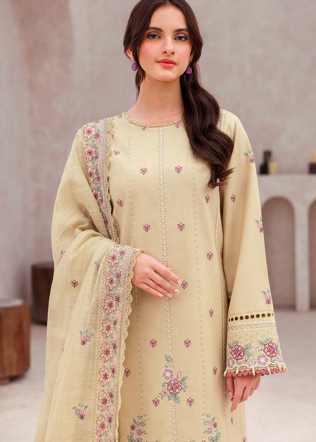 Farasha | Bahaar Embroidered Lawn'25 - Surreal Beige