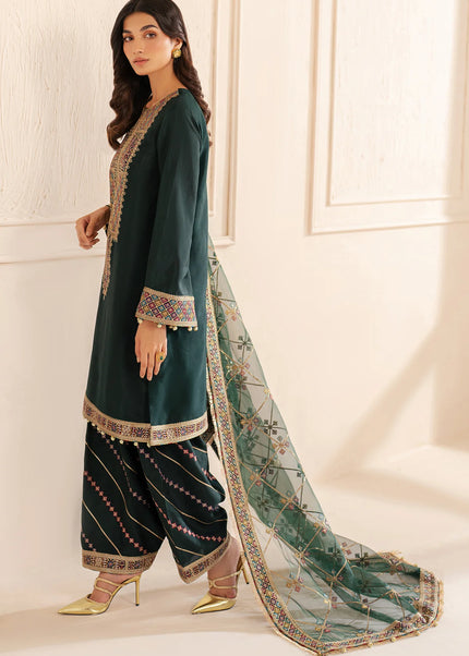 Jazmin | Premium Embroidered Raw Silk UR-7049