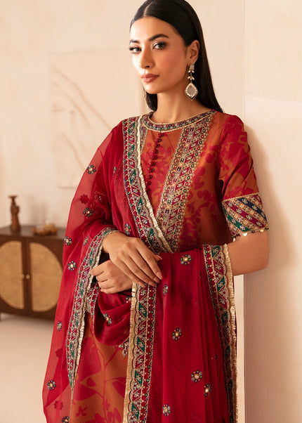 Jazmin | Premium Embroidered Raw Silk UR-7044