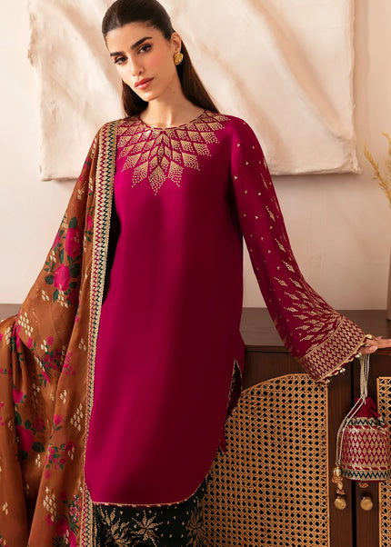 Jazmin | Premium Embroidered Raw Silk UR-7038