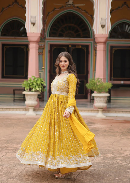 Georgette Embroidered Sharara Suit Series