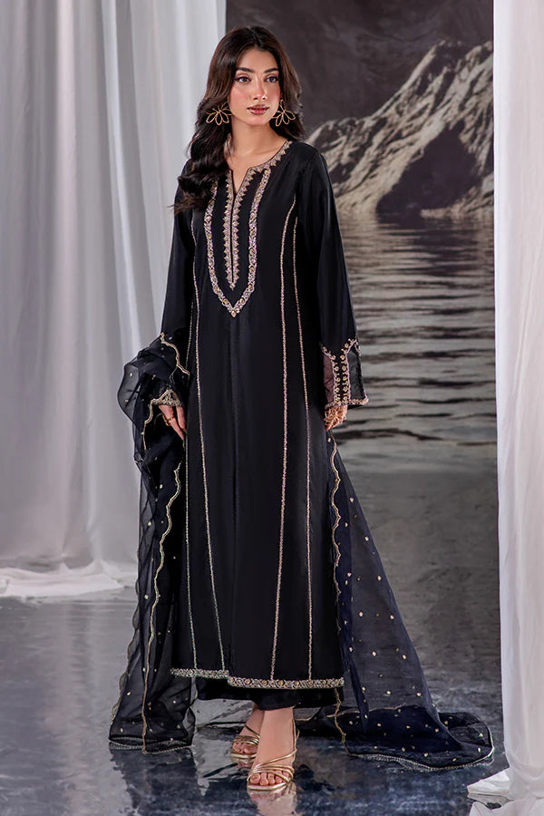 Farrukhzia | Laavni - Black Panelled
