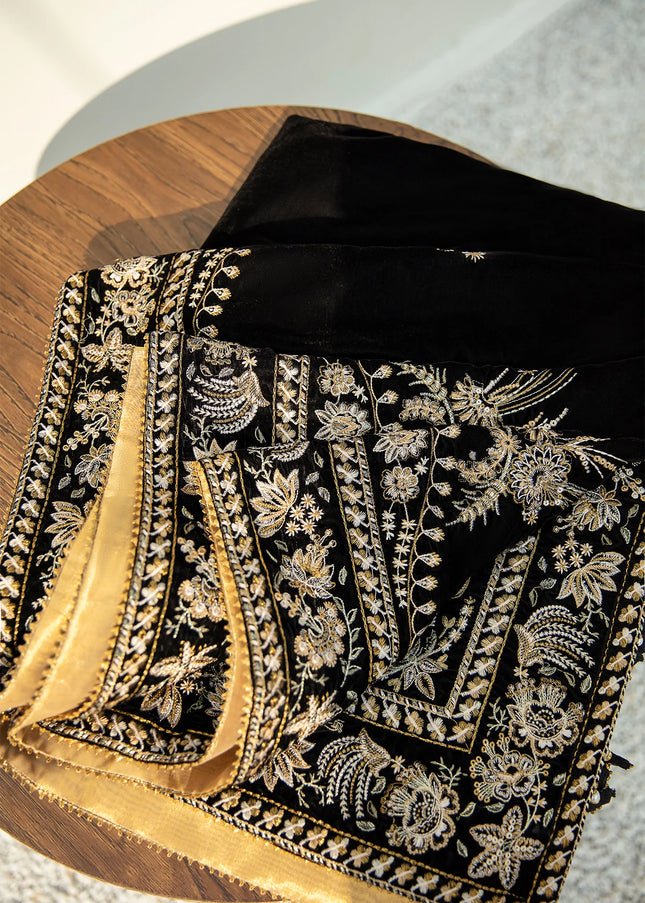 Baroque | Embroidered Velvet Shawl VS-24