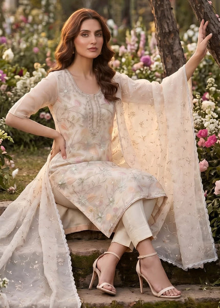Organza Embroidered Pant Style Suit Series