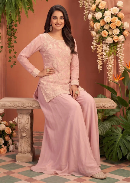 Chinnon Embroidered Sharara Suit Series
