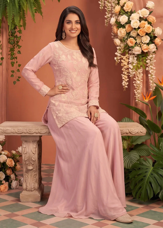 Chinnon Embroidered Sharara Suit Series
