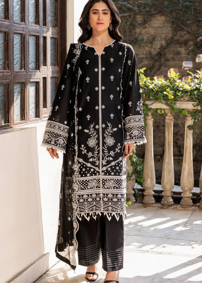 Farasha | Summer Weaves Embroidered Lawn'25 - Midnight Glow