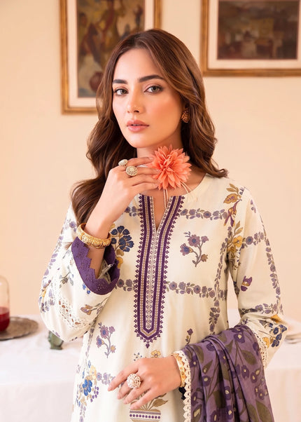 Faiza Faisal | Fnf Prints 2 - Whity Plum