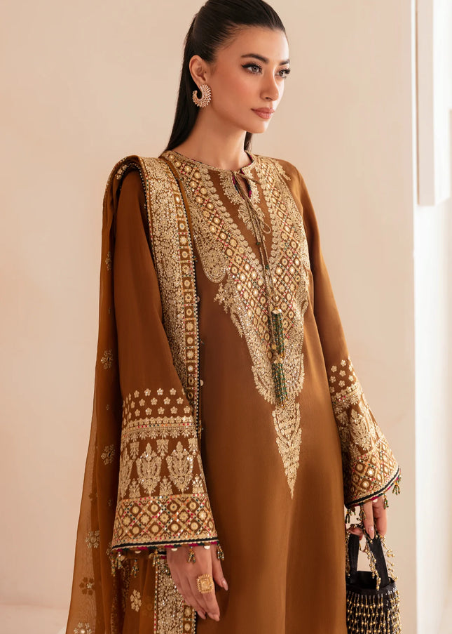 Jazmin | Premium Embroidered Raw Silk UR-7037