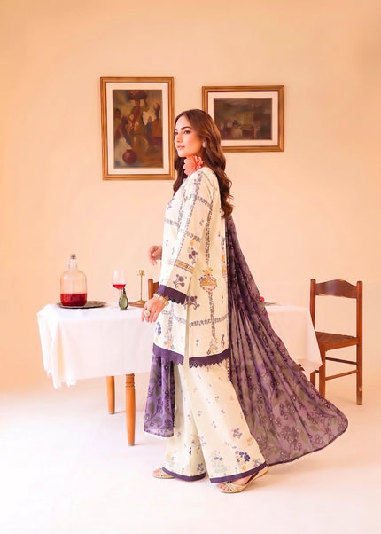 Faiza Faisal | Fnf Prints 2 - Whity Plum