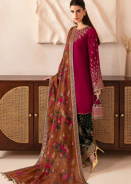 Jazmin | Premium Embroidered Raw Silk UR-7038