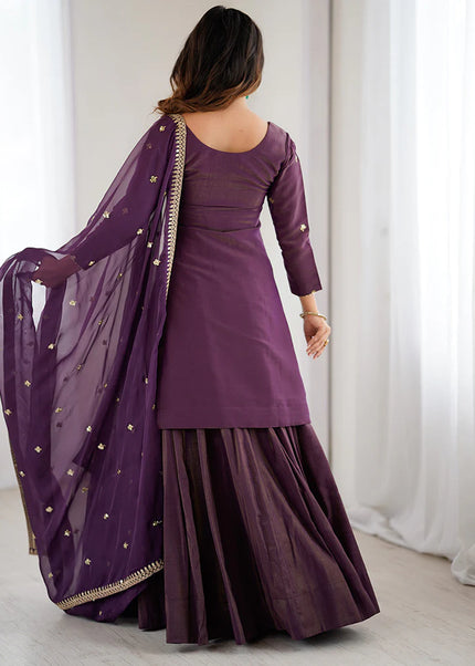 Dusty Mauve Embroidered Lehenga choli