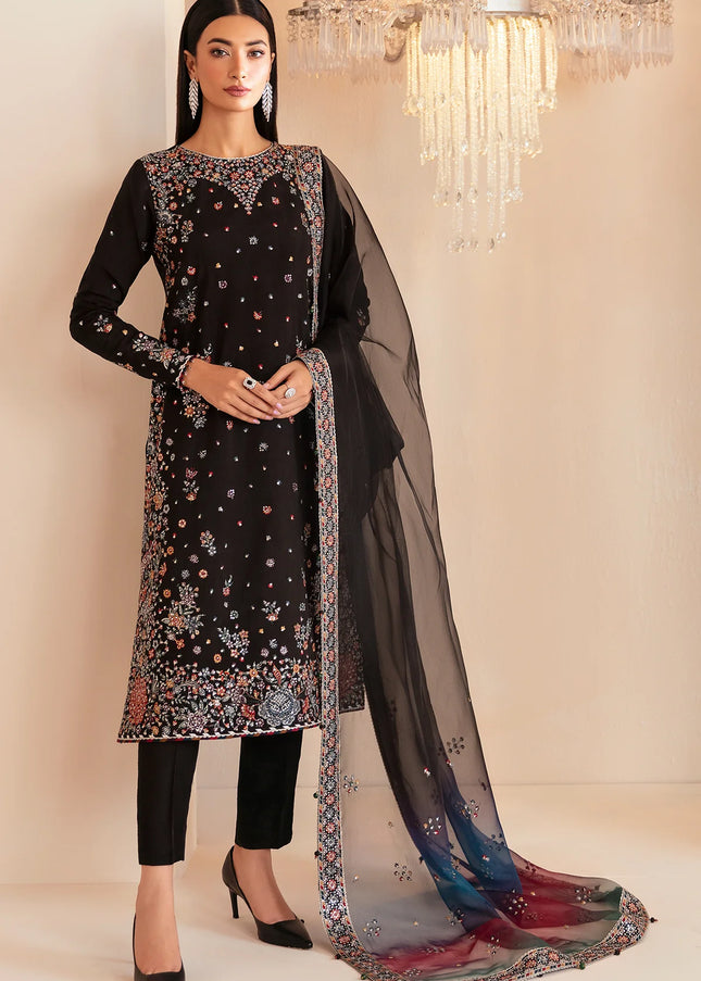 Jazmin | Premium Embroidered Raw Silk UR-7045