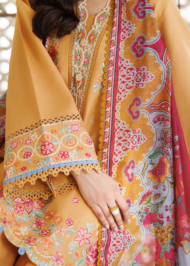 Farasha | Summer Weaves Embroidered Lawn'25 - Golden Bloom
