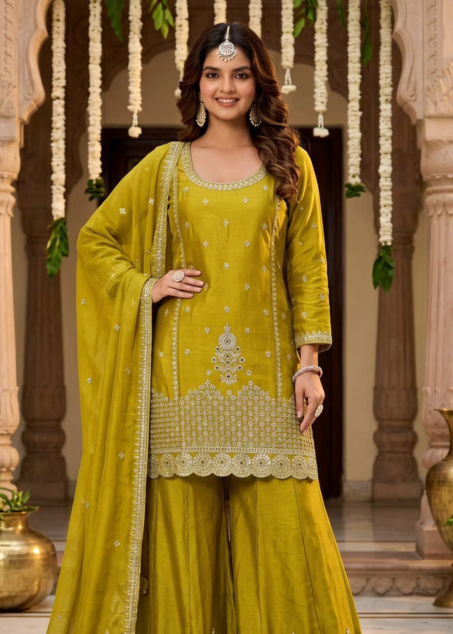 Chinnon Embroidered Palazzo Suit Series