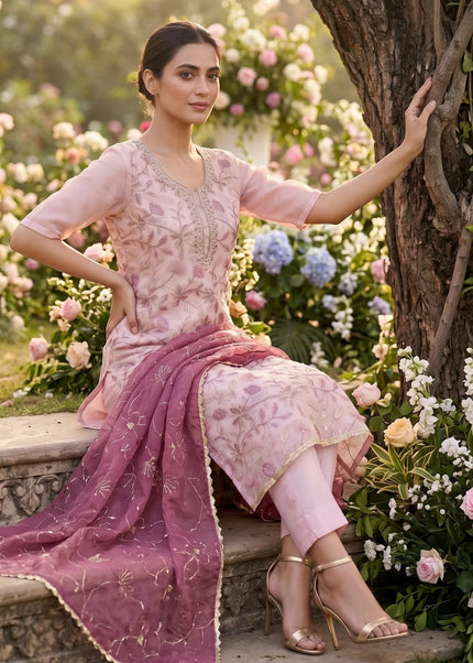 Organza Embroidered Pant Style Suit Series