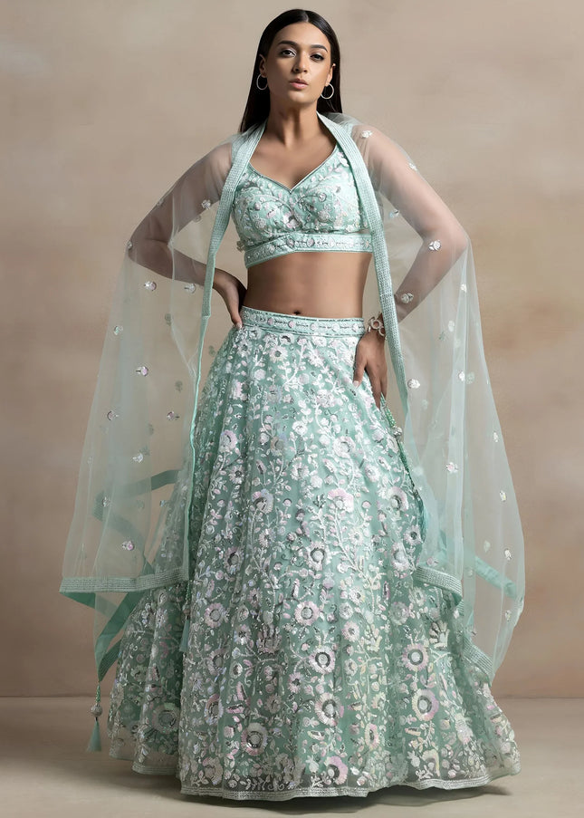 Net Embroidered Lehenga Choli Series
