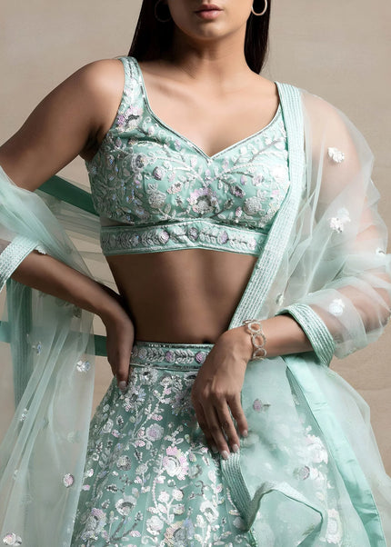 Net Embroidered Lehenga Choli Series