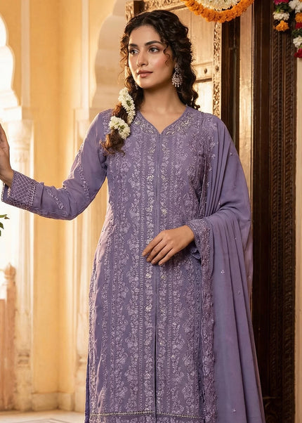 Georgette Embroidered Pant Style Suit Series