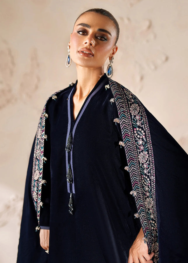 Baroque | Embroidered Velvet Shawl VS-58