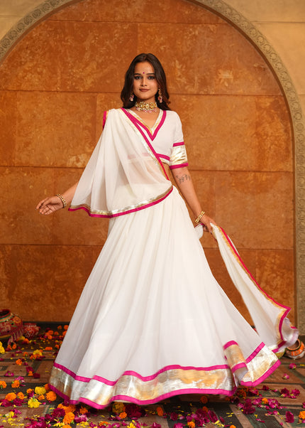 Offwhite Embroidered Lehenga Choli