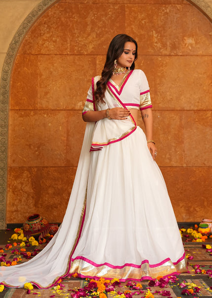 Offwhite Embroidered Lehenga Choli