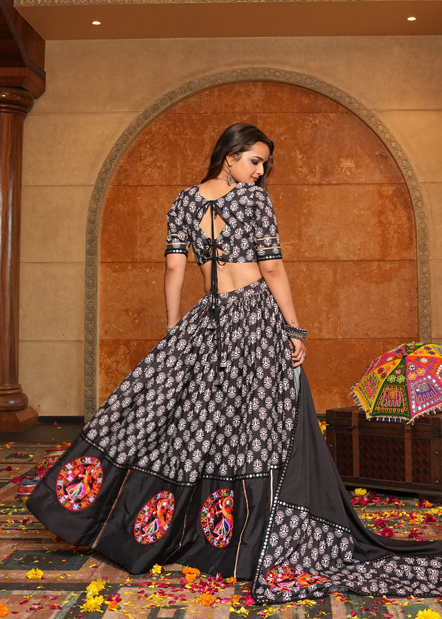 Black Embroidered Lehenga Choli