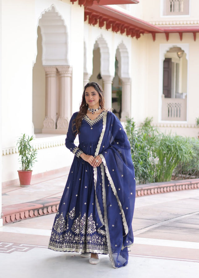 Sequins Embroidered Anarkali Gown