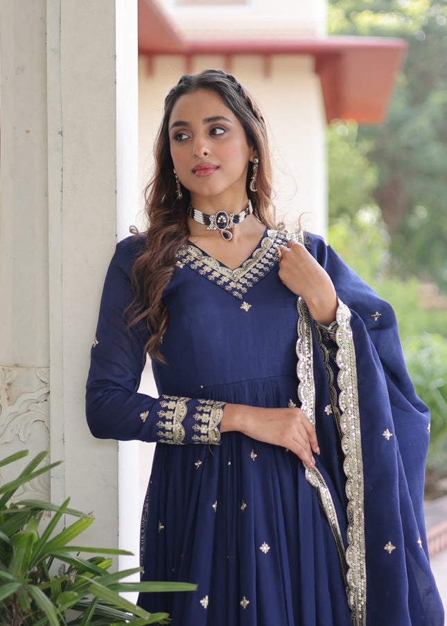 Sequins Embroidered Anarkali Gown