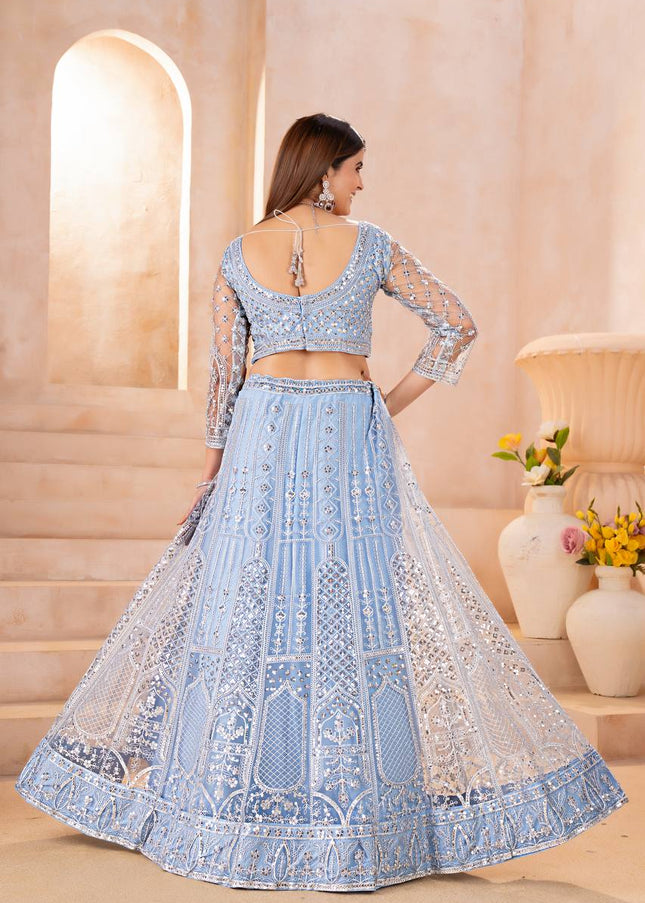 Lavender Embroidered Lehenga choli