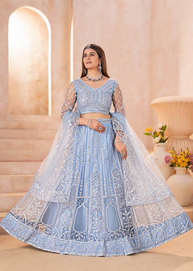 Lavender Embroidered Lehenga choli