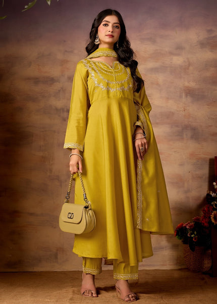 Silk Embroidered Pant Style Suit Series