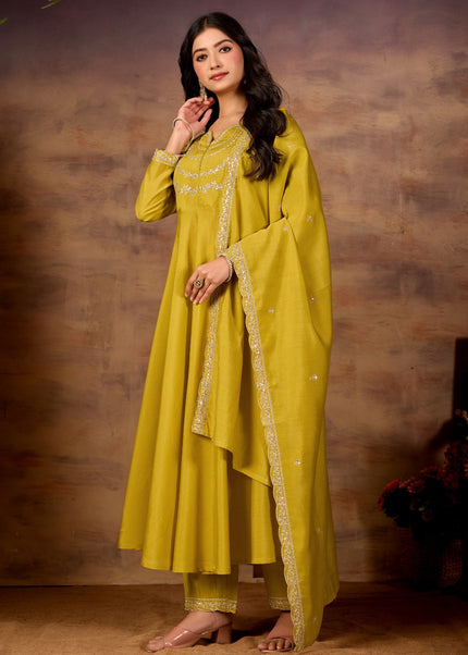 Silk Embroidered Pant Style Suit Series