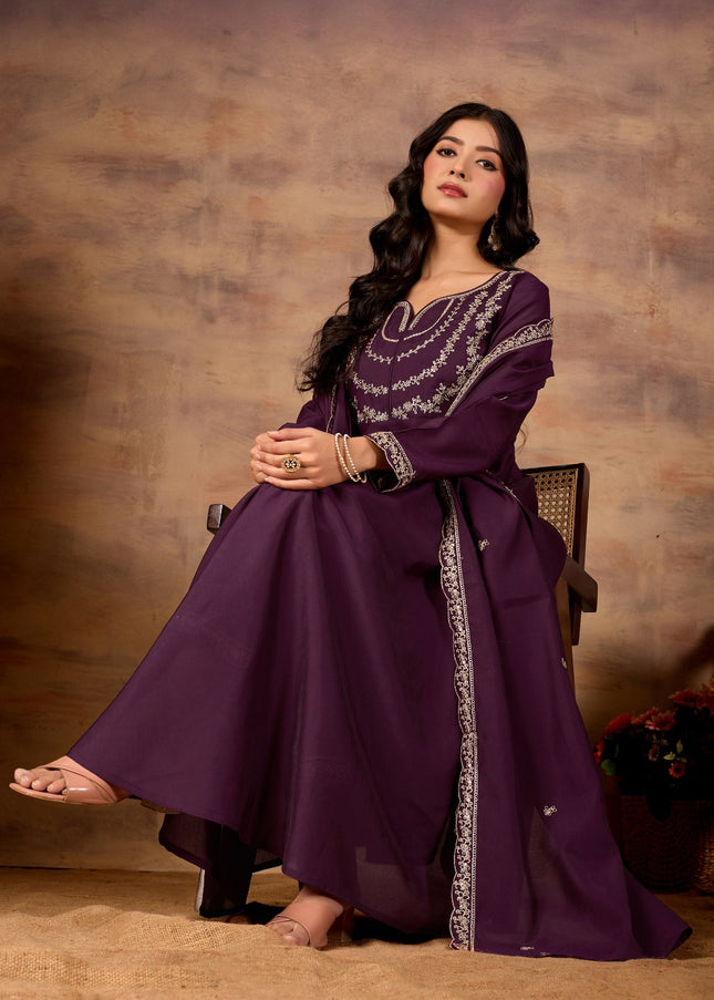 Silk Embroidered Pant Style Suit Series
