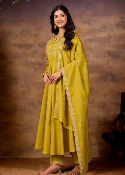 Silk Embroidered Pant Style Suit Series