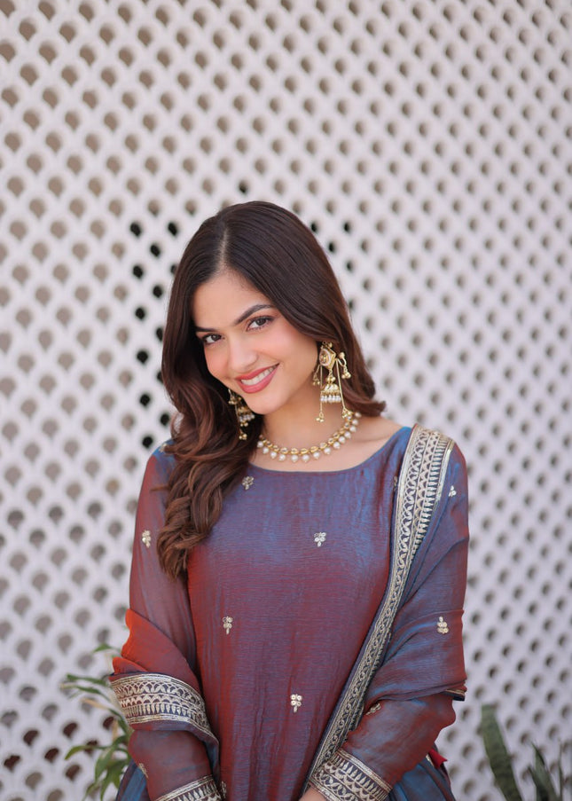 Purple Embroidered Lehenga Choli