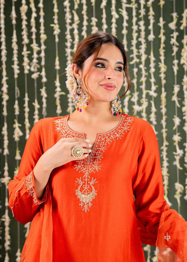 Viscose Embroidered Pant Style Suit Series