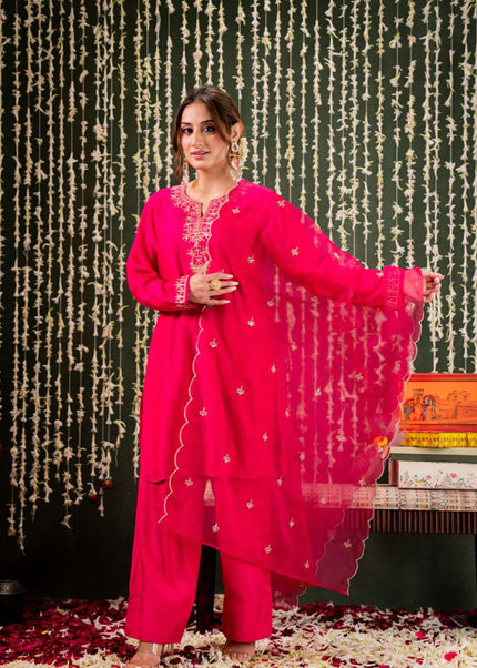 Viscose Embroidered Pant Style Suit Series