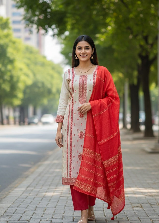 Jacquard Printed Pant Style Suit Series